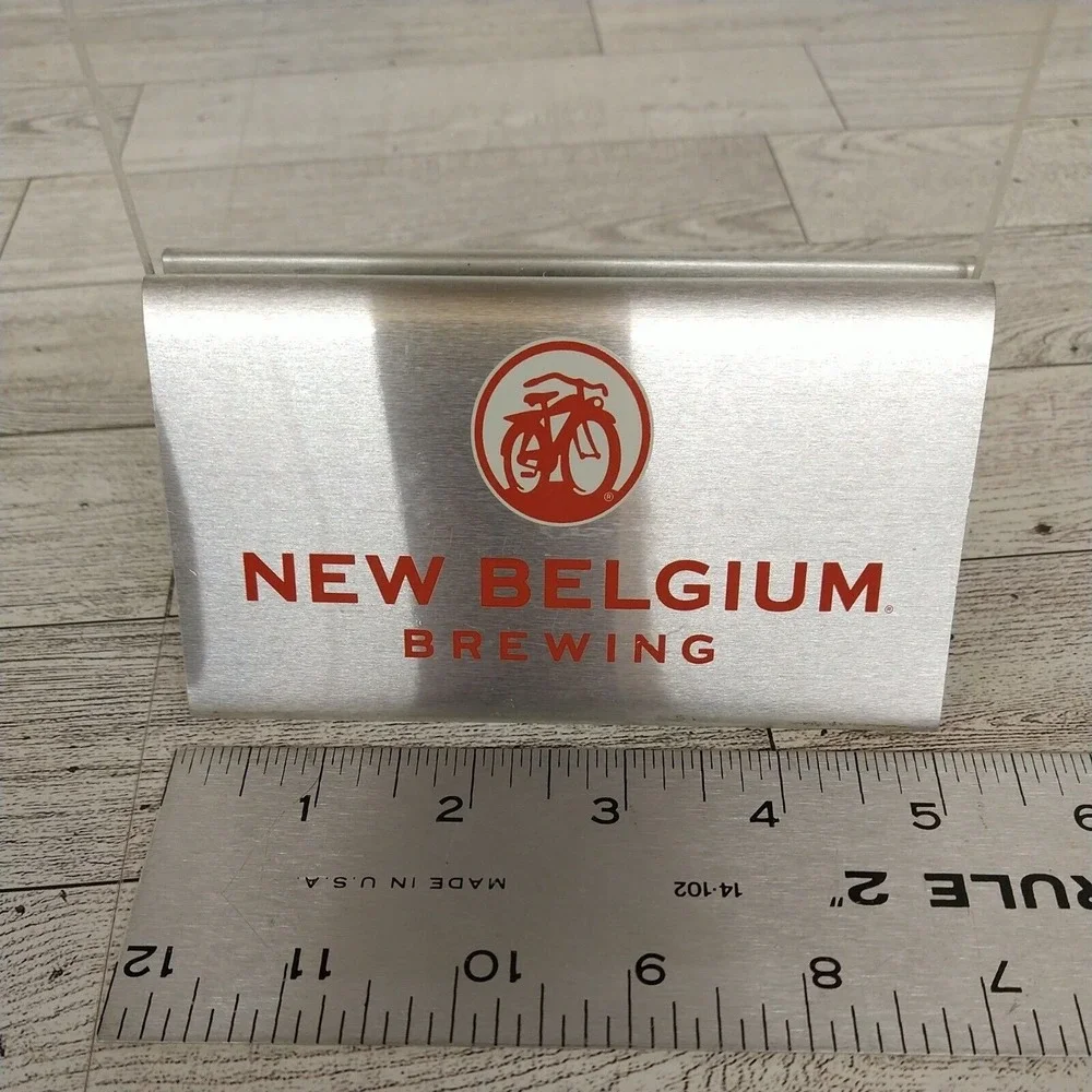 New Belgium‎ Brewing Co Fat Tire Bike Tabletop Acrylic Sign Holder Bar Decor